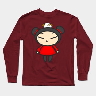 Pucca with a Dog Long Sleeve T-Shirt